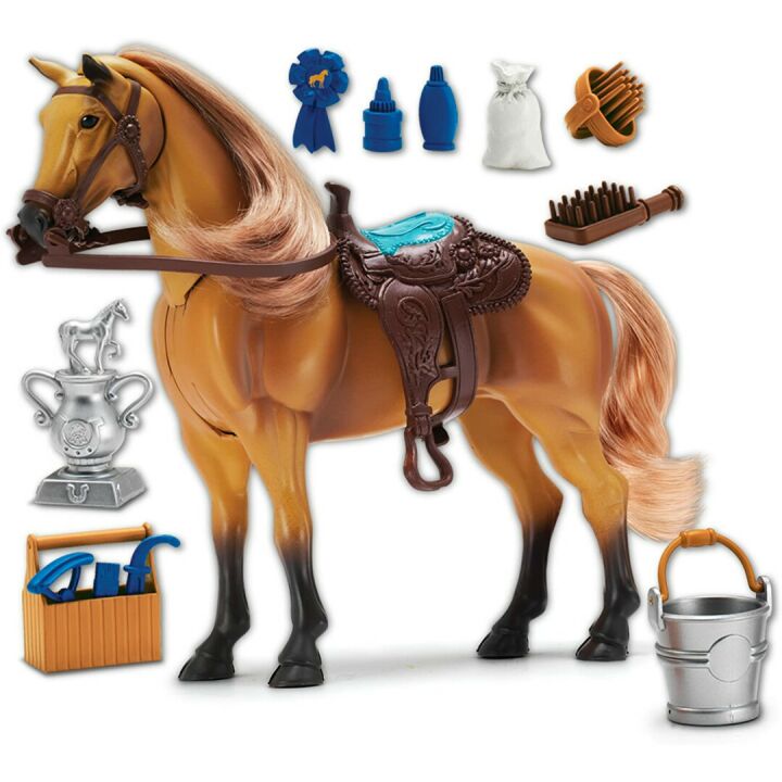 Quarter Horse Toy with Sound and Grooming Set