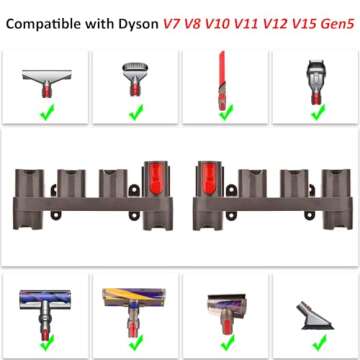 RTop Docking Station Accessory Holder Attachments Organizer for Dyson Gen5 G5 V15 V7 V8 V10 V11 SV10...