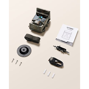 CEYOMUR 4K 30fps Solar Trail Camera, WiFi Bluetooth 46MP Game Camera, Trail Camera with 120°Detection Angle Night Vision Motion Activated IP66 Waterproof for Wildlife Scouting with 32GB Micro SD Card