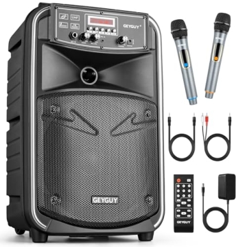 Portable Bluetooth PA System with Wireless Mic & Subwoofer