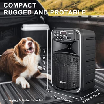 Portable Bluetooth PA System with Wireless Mic & Subwoofer