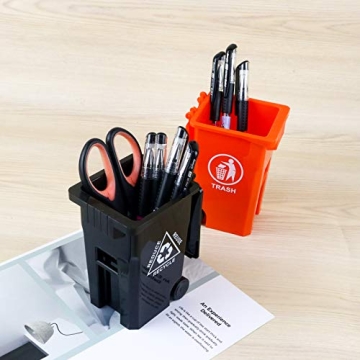 Wiosi Desk Trash Pen Holder Set for Office Organization