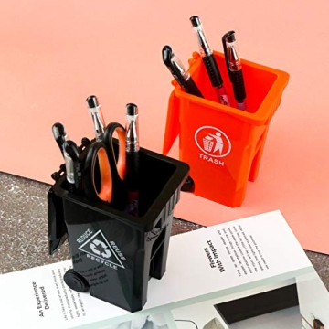 Wiosi Desk Trash Pen Holder Set for Office Organization