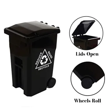 Wiosi Desk Trash Pen Holder Set for Office Organization