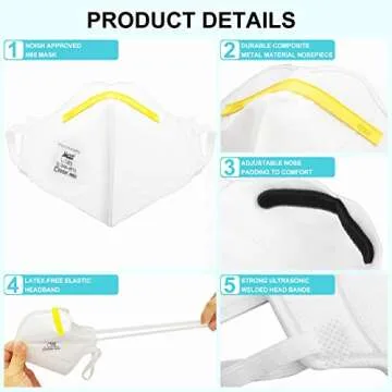 Nextirrer NIOSH Certified N95 Mask Particulate Respirators - Pack of 20 N95 Face Masks
