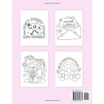 Self Love Coloring Book: Cute Aesthetic Illustrations with Affirmations Stress Relief for Adults and...