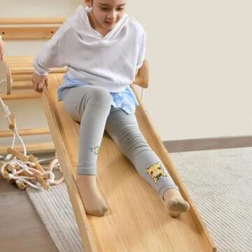 Avenlur Betula Swedish Ladder Wall Gym - Indoor Playset and Gym in One - with Swedish Ladder Swing, Rope Ladder, Adult Pull-Up Bar, and Indoor Slide - Indoor Gym for Kids and Adult - Jungle Gym