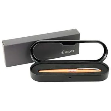 PILOT MR Retro Pop Collection Fountain Pen in Gift Box, Orange Barrel with Flower Accent, Fine Point Stainless Steel Nib, Refillable Black Ink (91433)