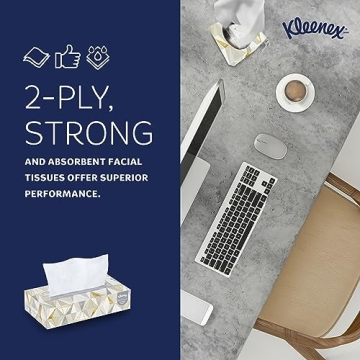 Kleenex® Professional Facial Tissue, Bulk (03076), 2-Ply, White, Flat Facial Tissue Boxes for Business, Convenience Case (125 Tissues/Box, 12 Boxes/Case, 1,500 Tissues/Case)
