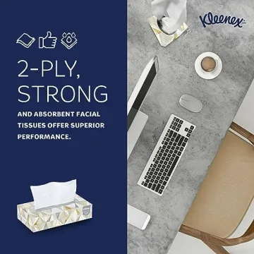 Kleenex® Professional Facial Tissue, Bulk (03076), 2-Ply, White, Flat Facial Tissue Boxes for Business, Convenience Case (125 Tissues/Box, 12 Boxes/Case, 1,500 Tissues/Case)