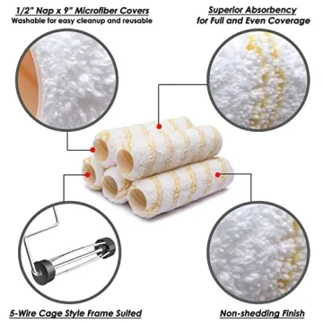 PinStone 6pcs Paint Roller Kit for Easy DIY Painting