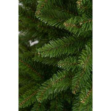 Takuvan 6ft Artificial Pencil Slim Christmas Tree, Includes Metal Stand, Kingswood Fir, Easy Assembly with Hinge