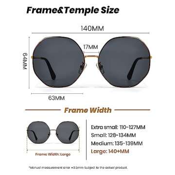 Veda Tinda Vision Black Round Sunglasses for Women 70s 90s Rave Vintage Trendy Retro Oversized Frameless Womens Accessories Polarized Mens Big Circle Large Colored Gold Shades UV Protection Glasses