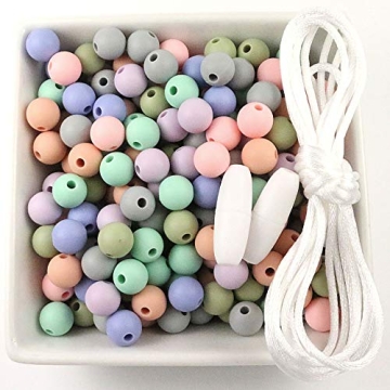 Complete Jewelry Kit: 250PC 9mm Silicone Beads for Teething and Crafting