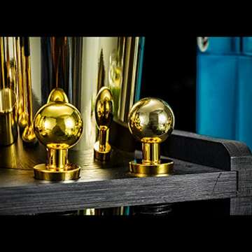 Soing 24-Piece Cocktail Shaker Set,Perfect Home Bartender Kit for Drink Mixing,Stainless Steel Bar Tools with Stand,Velvet Carry Bag & Recipes Cards Included (Gold)