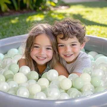 TRENDPLAY Plastic Balls for Ball Pits - Pack of 100 Hollow Balls- Safe and Exciting Playtime - Perfe...