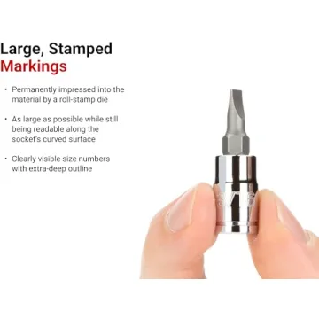 TEKTON 1/4" Drive x 5/16" Slotted Bit Socket for Easy Fastening