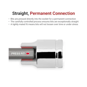 TEKTON 1/4" Drive x 5/16" Slotted Bit Socket for Easy Fastening