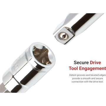 TEKTON 1/4" Drive x 5/16" Slotted Bit Socket for Easy Fastening