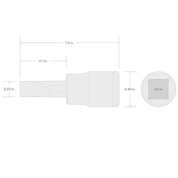TEKTON 1/4" Drive x 5/16" Slotted Bit Socket for Easy Fastening