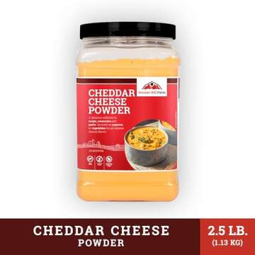 Hoosier Hill Farm Cheddar Cheese Powder, Cheese Lovers, 2.5LB (Pack of 1)
