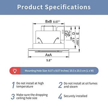 Zeyzer Bathroom Exhaust Fan with LED Light – Quiet Modern Ventilation Solution