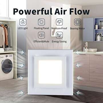Zeyzer Exhaust Fan with LED Light for Modern Bathrooms