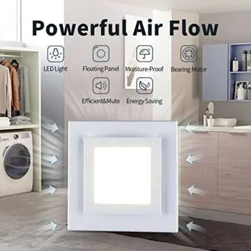 Zeyzer Exhaust Fan with LED Light for Modern Bathrooms