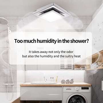 Zeyzer Exhaust Fan with LED Light for Modern Bathrooms