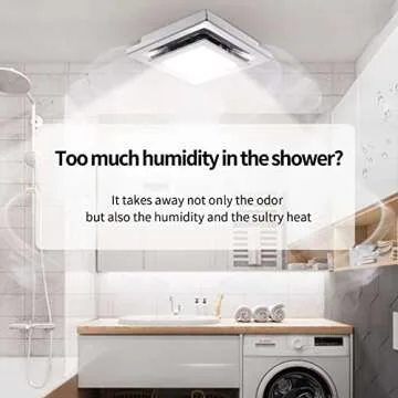 Zeyzer Exhaust Fan with LED Light for Modern Bathrooms