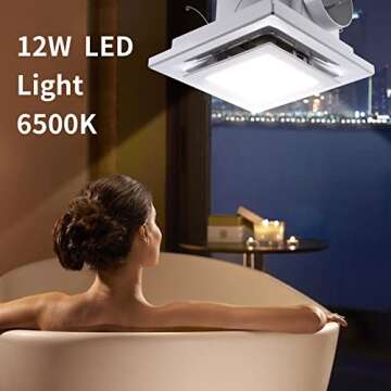 Zeyzer Exhaust Fan with LED Light for Modern Bathrooms