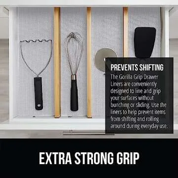 Strong Grip Non-Adhesive Drawer and Shelf Liner