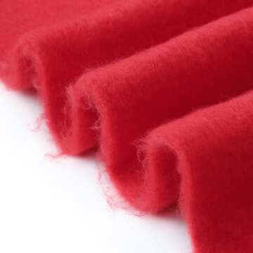 SUNDSGT Big Scarf Coloured Checked Oversized Scarf Tassel Soft Fall Winter Thick Scarf Warm Shawl Women (Red)