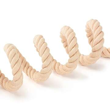 Mile High Life Dog Leash | Braided Cotton Rope Dog Leashes with Leather Tailor Tip | 6 Feet Dog Leash w Heavy Duty Metal Clasp | Wedding Dog Leash (Light Brown, 72 Inches)