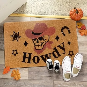 Western Skull Doormat for Stylish Halloween Decor