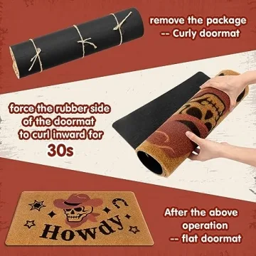 Western Skull Doormat for Stylish Halloween Decor