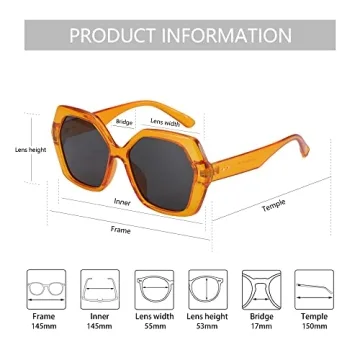 ZENOTTIC Retro Hexagonal Sunglasses Women UV400 Protection