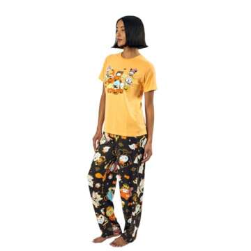 Hello Kitty Lounge Set for Halloween Fun - Women's Tee & Pants