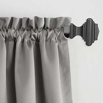 Interior Living 66-120 in. Adjustable Soft Square End Curtain Rod, 1 in. Diameter, Black