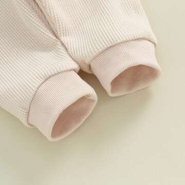 FIOMVA Toddler Baby Girl Boy Christmas Outfits 0 3 6 9 12 18 24Months 2t 3t Sweatshirt Long Sleeve Top+Pants Fall Clothes Set (Christmas Merry and Bright Beige, 2-3 Years)