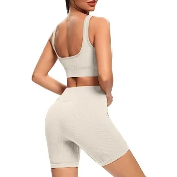 TWFRHC Women's Seamless High Waist Workout Set