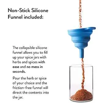 Stylvio 12 Pcs Spice Jars with Airtight Bamboo Lids