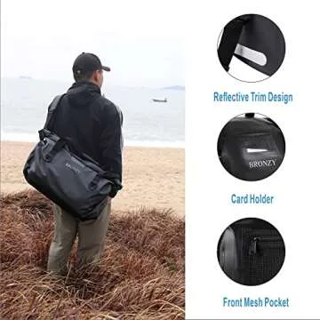 BRONZY Waterproof Duffel Bag 50L Heavy Duty Durable Storage