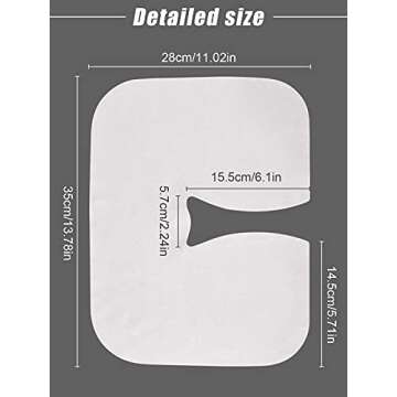 Disposable Face Cradle Covers, Kalolary 300Pcs Ultra Soft Non-Sticking Flat Face rest Cover white He...