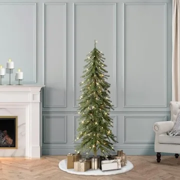 Puleo 6' Pre-Lit Alpine Christmas Tree with 200 Lights