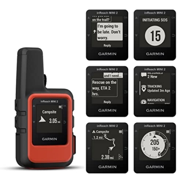 Wearable4U - Garmin inReach Mini 2 Satellite Communicator (Flame Red) with Power Pack Bundle