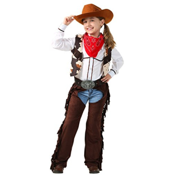 Kid's Cowgirl Chaps Costume for Girls - Perfect for Halloween Dress Up!