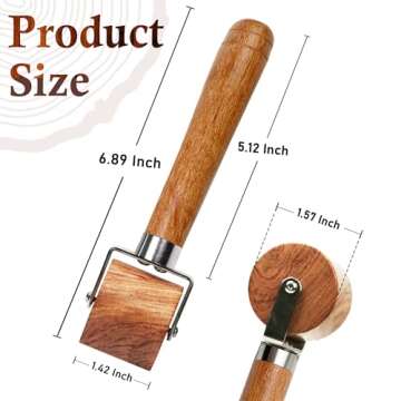Savina Quilting Seam Roller, Wooden Pressing Roller, Easy to Grip Handle Tools for Quilting, Sewing,...
