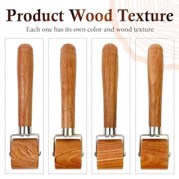 Savina Quilting Seam Roller, Wooden Pressing Roller, Easy to Grip Handle Tools for Quilting, Sewing, Wallpaper, Home Decoration.