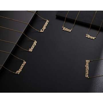 Gold Plated Scorpio Necklace for Astrology Lovers